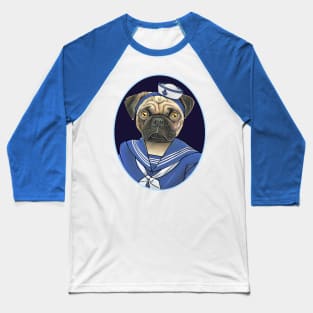 Sailor Pug Baseball T-Shirt